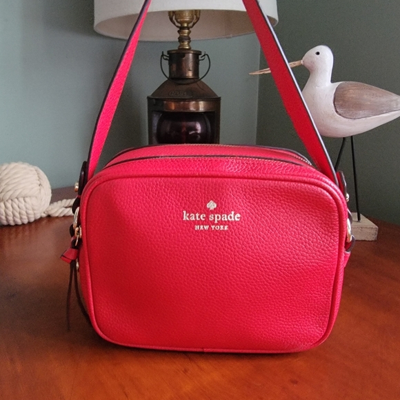 Kate Spade Mulberry Street Pyper Crossbody Bag Red Pebbled Leather WKRU3925 - Picture 3 of 16